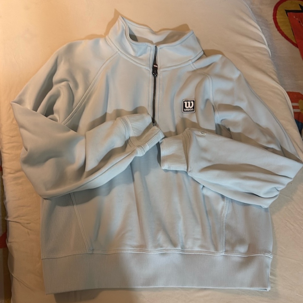 Light Blue Wilson quarter zip pullover
